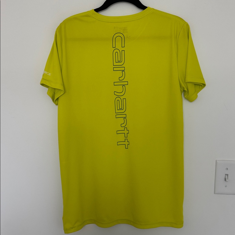 Carhartt NWT Boys’ Force Sun Defender T-shirt, Neon Green - Size XL - Picture 4 of 7